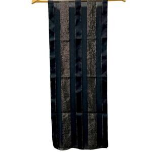 Italian Black Scarf Gold Shimmer Sheer Wrap Italy Classy Mob Wife‎ 90s